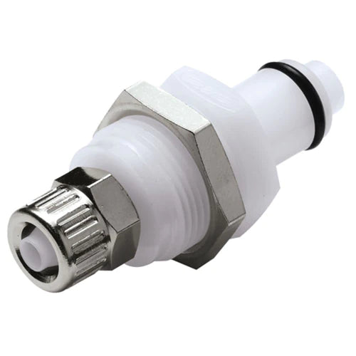 PLCD40004 Valved Panel Mount PTF Coupling Insert 1/4" PTF (Bag of 25 units)