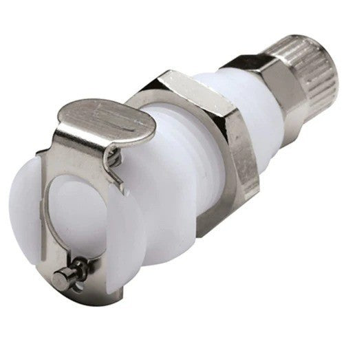 PMCD1204 Valved Panel Mount PTF Coupling Body - 1/4" PTF(bag of 25 units)