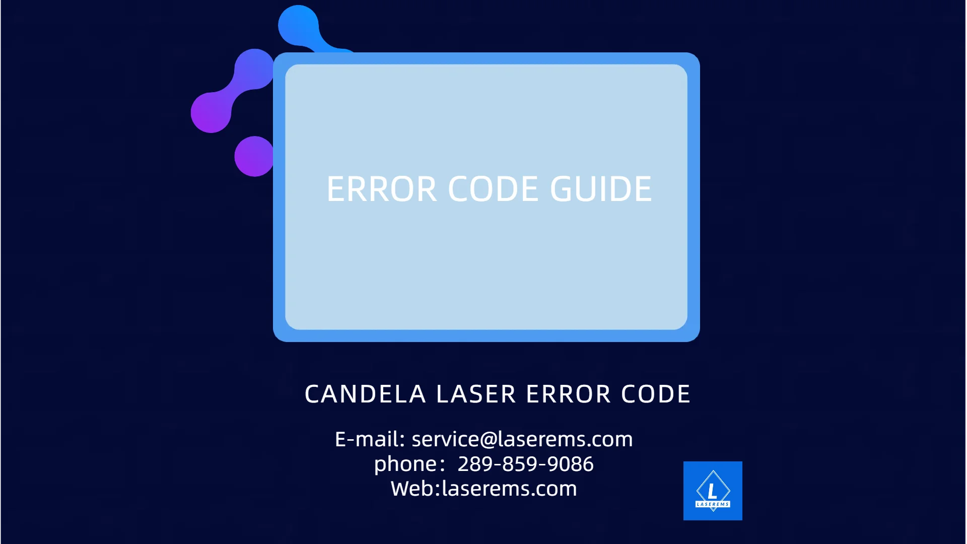 Candela Laser Error Codes